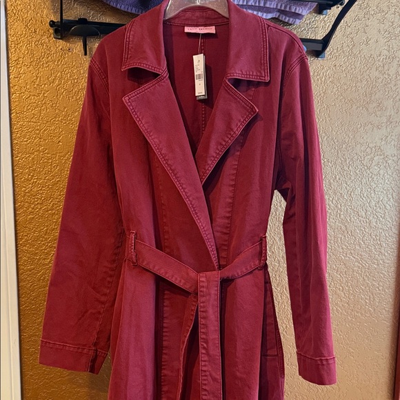 Lane Bryant Jackets & Blazers - Lane Bryant Women's Red Denim Trench Coat